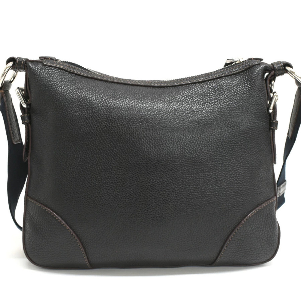 Prada Crossbody Shoulder Bag VITELLO DAINO Leather Nero Black - Picture 3 of 8